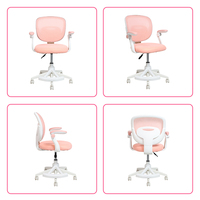 Modern 360 °   Chaise pivotante rose réglable en hauteur pour enfants, école, maison, bureau, étude, chaise ergonomique
