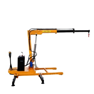 Nuova Gru Mobile Idraulica Completamente Elettrica in Acciaio, Capacità <span class=keywords><strong>2</strong></span> Tonnellate, Altezza di Sollevamento 4 Metri, Rotante, con Accessori per Carrello Elevatore Integrato - Product Image 5