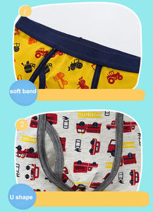 Lots de sous-vêtements pour garçons en coton doux, motifs dinosaures, camions, requins, pour bébés et jeunes enfants, sans étiquette, en stock - Product Image 5