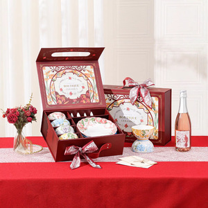 Underglaze Ceramic Sets Microwave Safe Spring Flower Porcelain Bowls Plates Home Utensils Kit Business Gifts Opening Event - Product Image 3