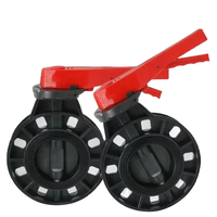 Válvula de Mariposa de PVC de Alta Calidad DIN/ANSI PN16, Válvula de Mariposa Manual Tipo Wafer, Válvula de Mariposa de Sellado Hermético DN50-DN200