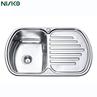 Nouvelle Évier de Cuisine NISKO 2026 en Acier Inoxydable à Double Bac avec Égouttoir – Évier de Cuisine Moderne
