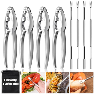 Set <span class=keywords><strong>di</strong></span> Pinze per Aragoste in Acciaio Inossidabile Resistente, Utensili per Sgusciare Gambe <span class=keywords><strong>di</strong></span> Granchio, Lavabili in Lavastoviglie, Accessori per Frutti <span class=keywords><strong>di</strong></span> Mare - Product Image 1