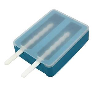 Moule à glaces réutilisable en silicone écologique et durable, forme cube, résistant au four, non toxique, pour la préparation de bâtonnets de glace et de sucettes glacées, pour usage alimentaire - Product Image 2