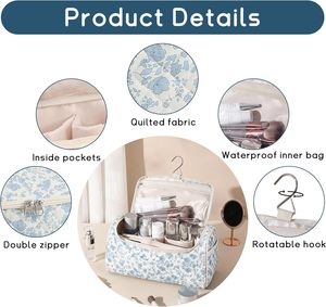 2026 New Dustproof Quilted Cotton Hair Tools <b>Travel</b> Case Portable Organizer With Hook For Curler <b>Iron</b> Accessories - Product Image 2