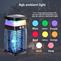 Lámpara Trampa para Mosquitos con Energía Solar, Montada en Pared, para Exteriores, Atracción por Luz UV, Modelo SJZ071, Venta al Por Mayor