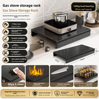 Support de rangement pour plaque de cuisson de cuisinière à gaz, support métallique, capacité de 100 kg, acier au carbone robuste, étagère de comptoir de cuisine, résistant à la chaleur, sans installation