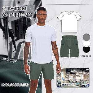 来样定做快干涤纶氨纶活动运动服空白t恤定制标志批发高品质健身房男士健身t恤 - Product Image 1