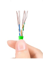 Cable de Red Exterior Cat6 Categoría 6E de Cobre Libre de Oxígeno, Gigabit, Doble Blindaje, para Ingeniería, Monitoreo y Comunicación, Trenzado