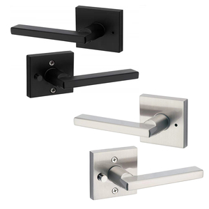 Tay Nắm Cửa Hình Vuông Hiện Đại Riêng Tư Bộ Khóa Cửa Tay Nắm Cửa Trái/Phải Màu Bạc Mờ Cho Phòng Ngủ/Phòng Tắm/Nội Thất - Product Image 3