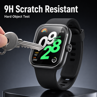 Outil d'alignement à installation rapide, protection d'écran en verre trempé HD 9H compatible avec Redmi Watch 4 Watch 5 Active