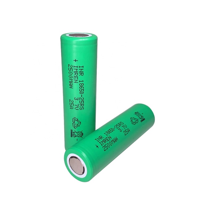 IMREN Genuine 2500mah Green Original High Capacity IMREN 25RS 18650 2500mAh Li-ion Battery INR18650 25R High Discharge Rate