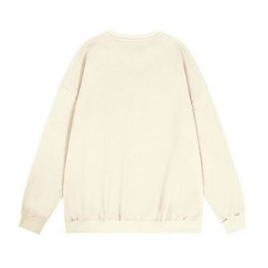 Sweat-shirts à col rond beiges de haute qualité pour hommes, unis, pour la gym, avec broderie de logo personnalisée, grandes tailles, avec capuche pour l'hiver - Product Image 2