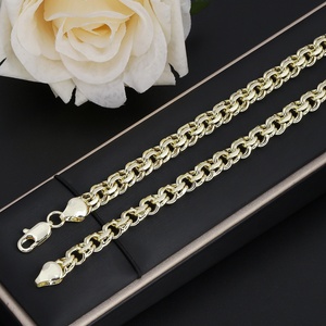 JXX Venta al por Mayor Personalizada, Cadena Cubana de Latón Chapado en Oro de 14K, Collar con Múltiples Anchos y Longitudes, Cadena Figaro, Joyería para Hombre - Product Image 5