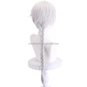 Peluca de cosplay de color blanco roto y mezcla de colores de Nikolai Gogol, el perro salvaje principal de Saint Vincent - Product Image 5
