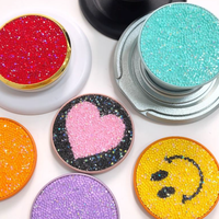 Poignée de doigt rétractable en cristal personnalisable pour tous les modèles, avec strass complets, pop socket viral, pour le commerce transfrontalier, traitement OEM