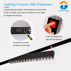 Système d'éclairage sur <span class=keywords><strong>rail</strong></span> magnétique LED linéaire COB blanc encastré en surface Tuya Smart Wifi 220V, kits suspendus <span class=keywords><strong>pour</strong></span> éclairage sur <span class=keywords><strong>rail</strong></span> - Product Image 4