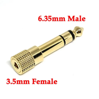 Adaptador de audio estéreo macho a hembra de 6,35 MM de 3,5 MM, conector convertidor de auriculares para ordenador portátil y teléfono móvil