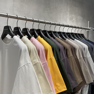 T-shirt Unisexe Personnalisé à Manches Courtes, Couleur Unie, Coupe Boxy, en Maille 100% Coton 240 Grammes, Style Streetwear, Doux, Respirant et Infroissable - Product Image 6