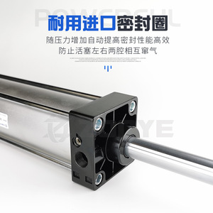 Cylindre carré réglable SC 32/40/63SCJ80/100x25x50x75x100x150*200-S avec connexion filetée, différentes tailles disponibles - Product Image 2