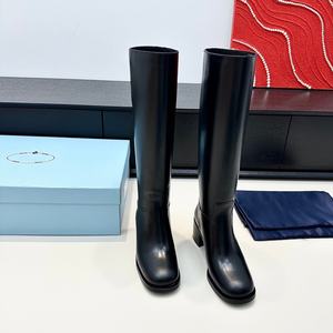 Zapatos de plataforma de moda para mujer, botas por encima de la rodilla de cuero genuino de alta calidad, zapatos de diseñador de lujo para mujer, botas largas para exteriores - Product Image 3