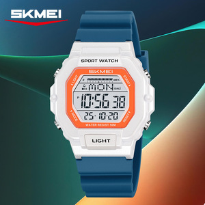 Skmei Sport Watch Digital Men Women 50M Water Resistant Led Light Alarm Clock Multifunctional Student Watch Tpu Strap - Product Image 1