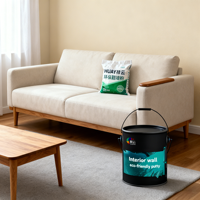 Enduit mural intérieur écologique en acrylique, sans COV, non toxique, à base d'eau, surface lisse |   Mur à haute adhérence résistant à l'humidité