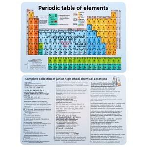 Carte de l'Éléments Chimiques de la Table Périodique - 118 Éléments Chimiques - Bande Épaisse Imperméable avec Pinyin des Deux Côtés - Complet - Product Image 2
