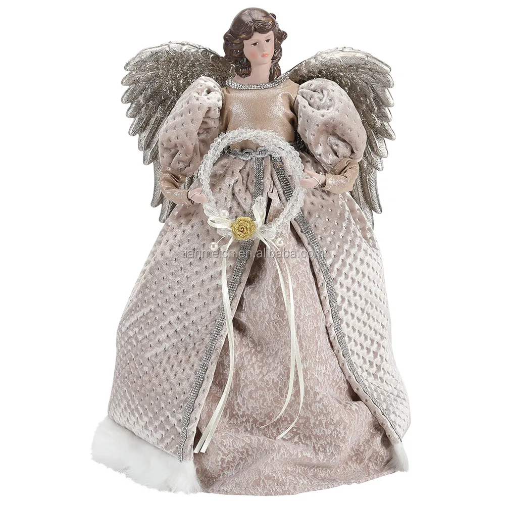Holiday Ornaments 42cm Christmas Angel Ornaments Decorations Tree Top Figurines Collection Doll Xmas Festival Holiday New Christmas Decoration