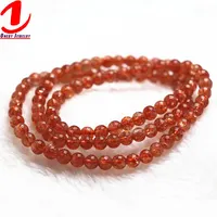 Bracelet porte-bonheur en perles, 2mm 4mm 6mm, couleur rouge rose, breloque élastique, taille 7 Chakra extensible, Bracelet de fraises