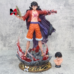 One Pieced <span class=keywords><strong>King</strong></span> Ba Wang couleur fluo cerise Luffy chapeau de paille à main Luffy double tête sculpture peut être lumineux grand modèle décoration - Product Image 4