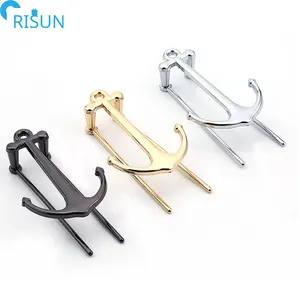 Wholesale Manufacture Metal Anchor Bookmarks Rudder Metal lettering Automatically Fixed Bookmarks Custom 3D Logo Enamel Pins
