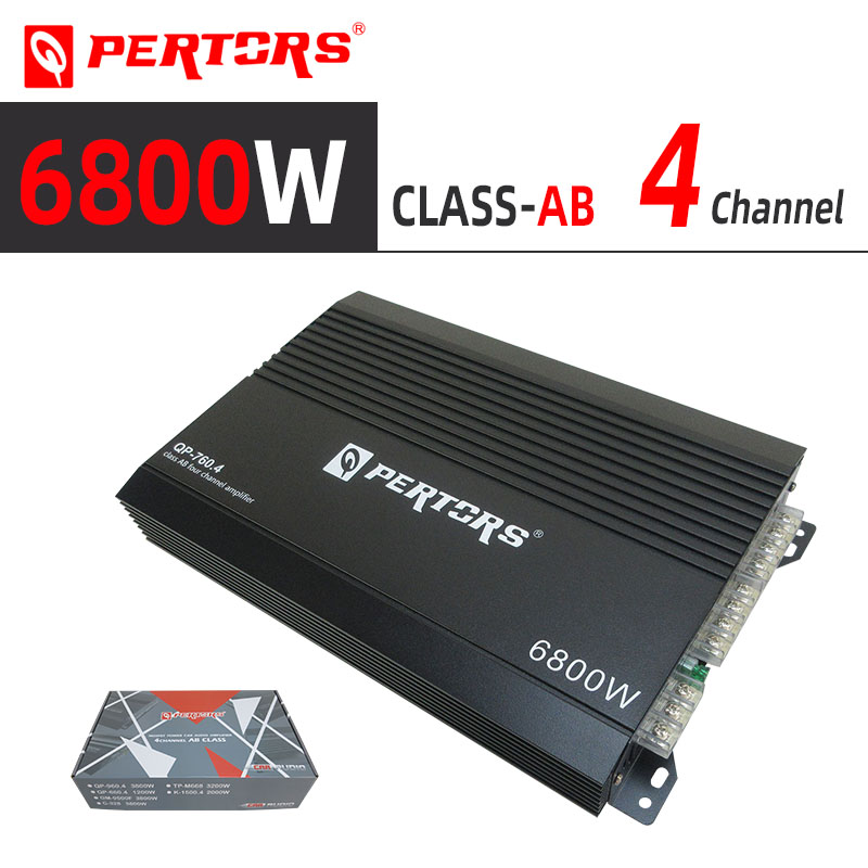 RV Stereo Amplifier 760W 4-Channel Amp – Low/High Pass Filters, Variable Bass, Marine Safe For RV, Camper, Boat