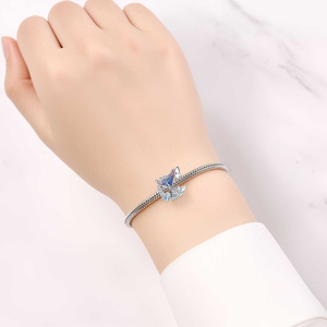 Popular white brass gradient epoxy mermaid tail crescent <b>beaded</b> <b>bracelet</b> for DIY women - Product Image 6