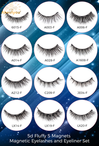 Ciglia magnetiche abestype 5d 3 paia con pinzette magnetiche impermeabili per Eyeliner liquido applicatore Kit scatola di imballaggio personalizzata - Product Image 3