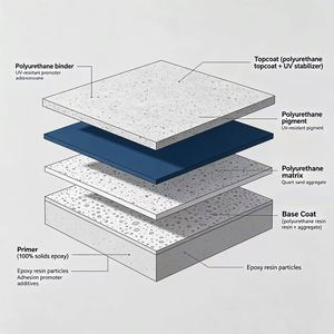 Peinture de sol industrielle antidérapante en polyuréthane pour extérieur, résistante à l'usure, revêtement liquide pour cour - Product Image 3
