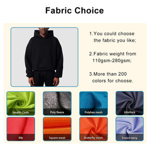 เสื้อฮู้ดดี้ผ้าเฟรนช์เทอร์รี่เนื้อหนา สำหรับฤดูหนาว เป็นมิตรกับสิ่งแวดล้อม ทรงบ็อกเซอร์ ครอป ยูนิเซ็กส์ พรีเมียม กันลม ระบายอากาศได้ดี สีพื้น - Product Image 5