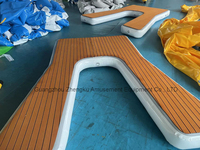 Offre Spéciale Drop Stitch PVC Gonflable Flottant Bateau Dock Plate-Forme Jet Ski Dock pour Piscine/Lac/Océan