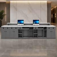Comptoirs de réception durables en MDF de style industriel pour salles de billard, bars, cafés e-sport, salles d'échecs, clubs de gym, boutiques et espaces de design