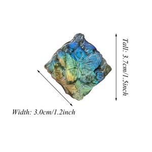 Vente directe fabricant : Pendentifs et ornements en cristal de labradorite naturelle sculptée, motifs lumière bleue, pour projets DIY, vente en gros - Product Image 4