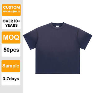 เสื้อยืดเปล่าแบบสั่งทำพิเศษ ทรงหลวม ไหล่ตก ผ้าหนา คุณภาพดี สีไล่ระดับ 100% ผ้าฝ้าย ขายส่ง รับสกรีน ปัก สำหรับผู้ชาย - Product Image 1