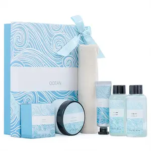 Panier de Spa de relaxation, Kit composé de Lotion corporelle, bain à bulles, Gel douche, crème à main, sac de voyage