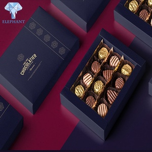 Boîte à chocolats vide en carton pour 10 truffes avec plateau de présentation, emballage cadeau en papier pour bonbons et chocolats, vente en gros Chine - Product Image 6