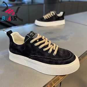 Nouvelles tendances estivales : baskets plateforme pour hommes, chaussures de course décontractées à lacets, confortables, en toile, style marche - Product Image 3