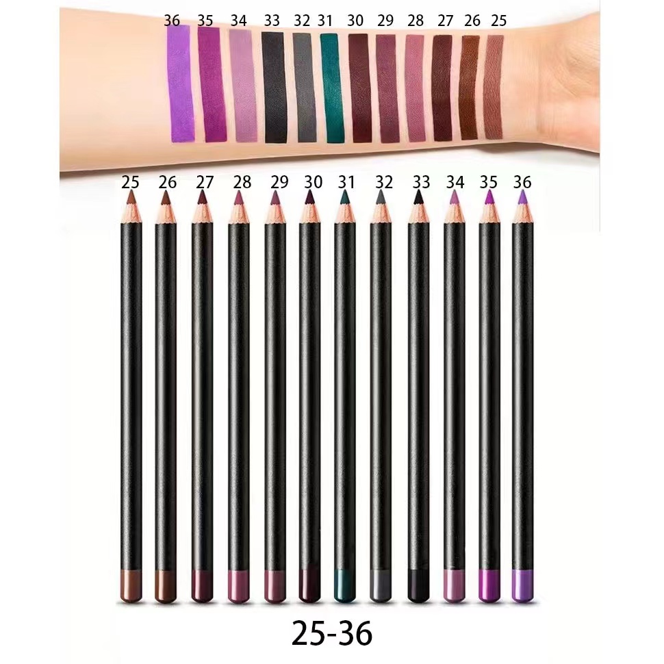 Матовый Водостойкий карандаш для губ без логотипа, 36 цветов