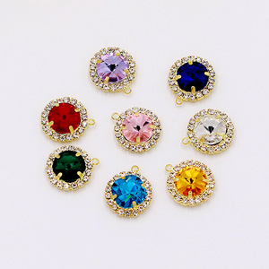 Colgante de cristal con bisel de diamantes de imitación, colgantes solitarios para hacer joyas, materiales artesanales, uso diario unisex - Product Image 1