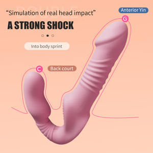Realista Dildo Masturbação Anal Expansão Vagina Dilator Clitoriano G Spot Estimulação Telescópica Vibrando Double Ended Sex Toy - Product Image 1
