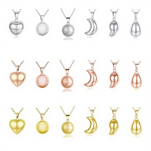 Collier pendentif sonnette d'harmonie en argent sterling, appelants d'anges - Product Image 1