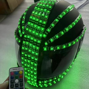 Helm LED Cahaya Modern Phantom bertopeng Punk remaja Halloween Natal Tahun Baru pesta Thanksgiving pesanan Minimum Hari Valentine - Product Image 1