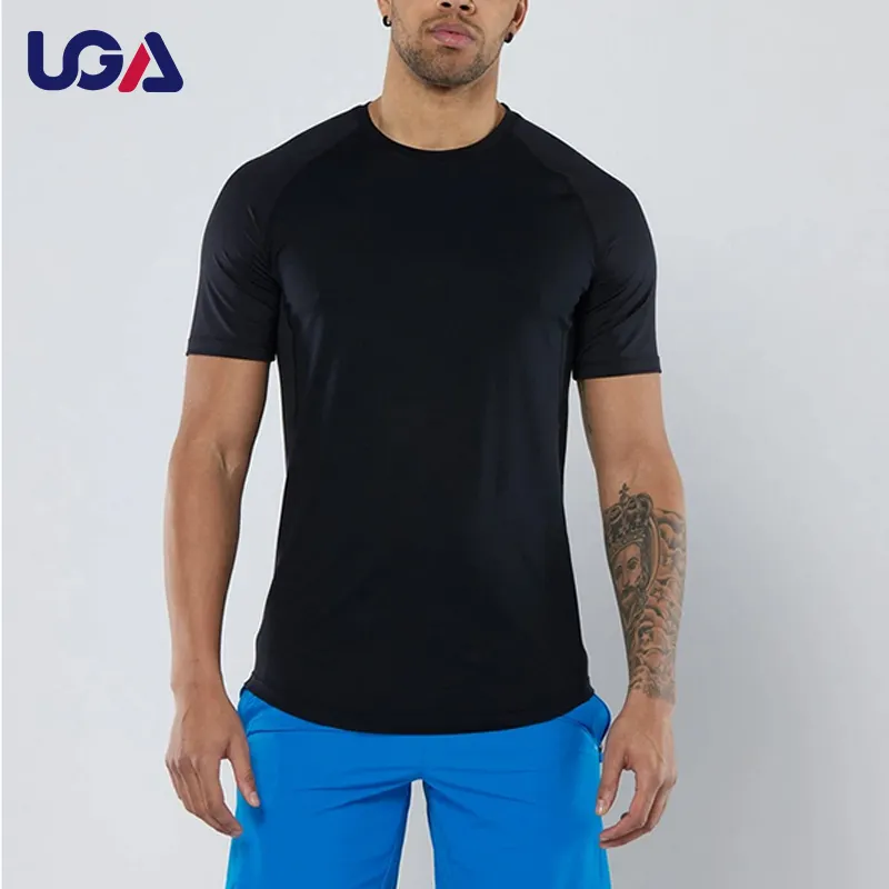 Wholesale Blank Gym Activewear Men Fitness Gym T shirt Custom Logo Workout Quick Dry Gym Top For Men